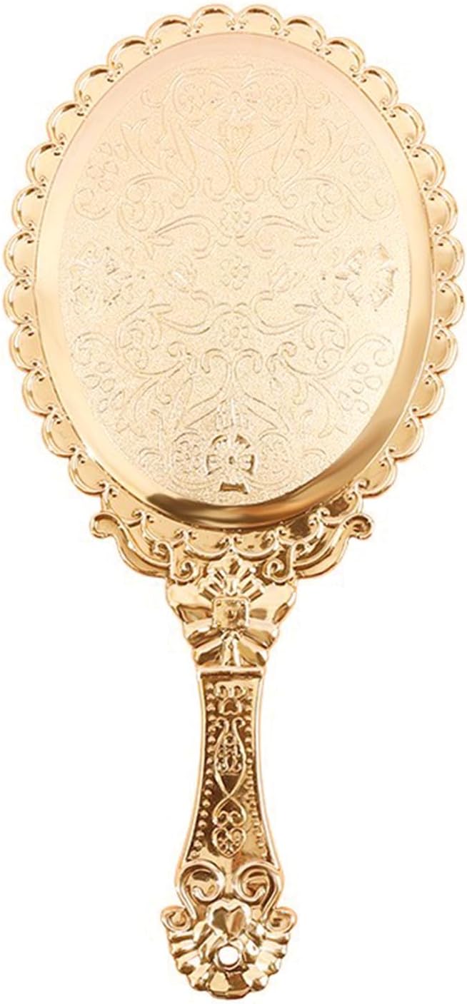 Vintage Handheld Mirror,Antique Style Mirrors,Carved Small Carrying Portable Makeup Mirror…