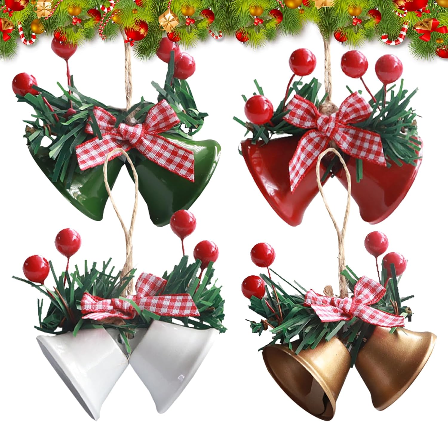 christmas bell tree bells hanging decorations metal ornament decoration ornaments jingle b…