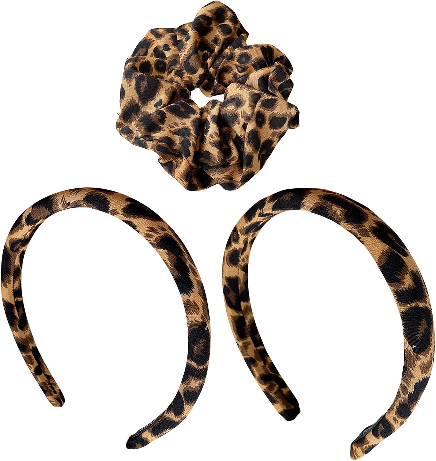 2PCS Fabric Leopard Print Hair Bands+1PCS Leopard Print Hair Bands,Headband for Women Girl…
