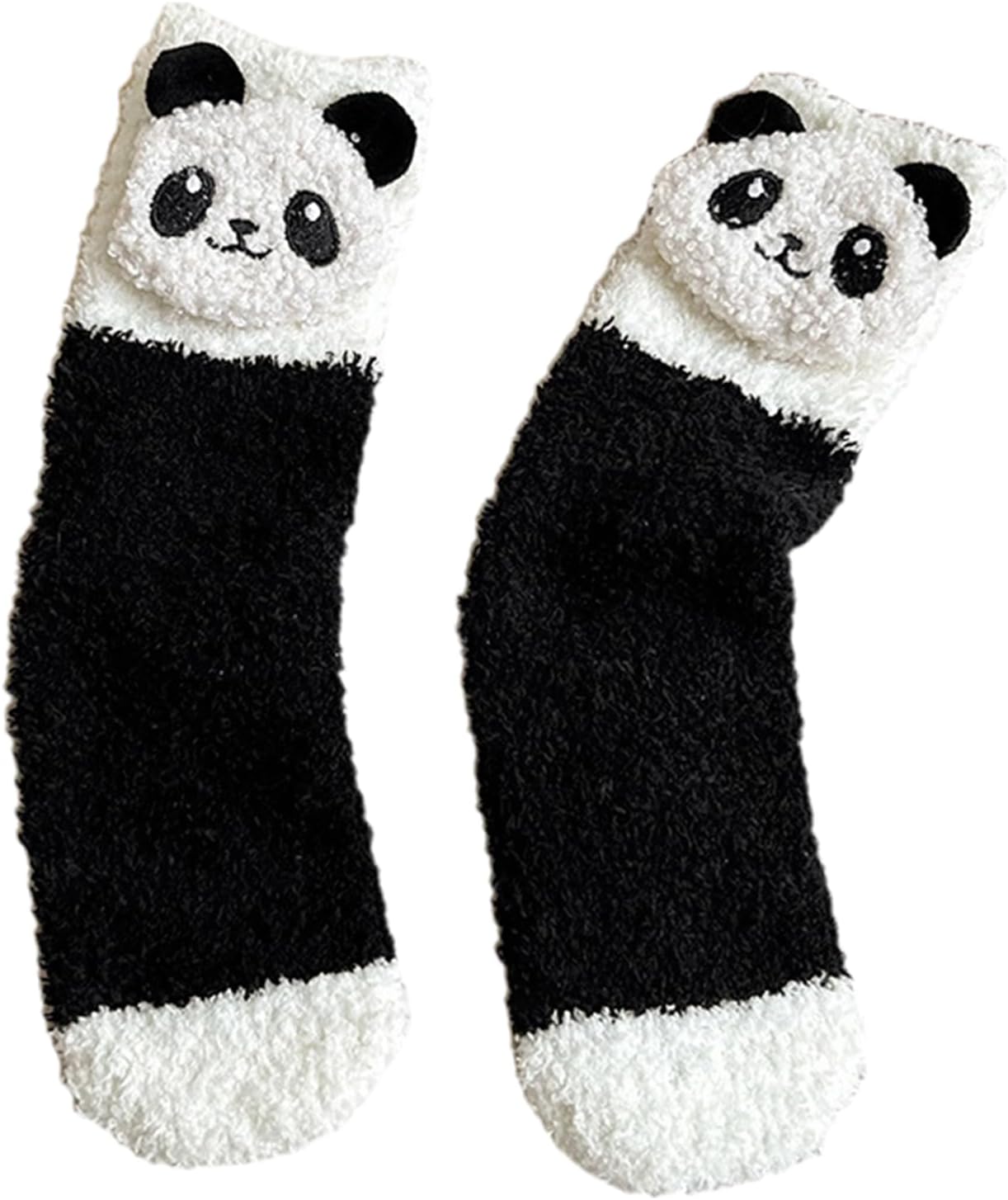 New Winter Fuzzy Animal Slipper Socks,Coral fleece panda white socks,Slipper Socks Women,F…
