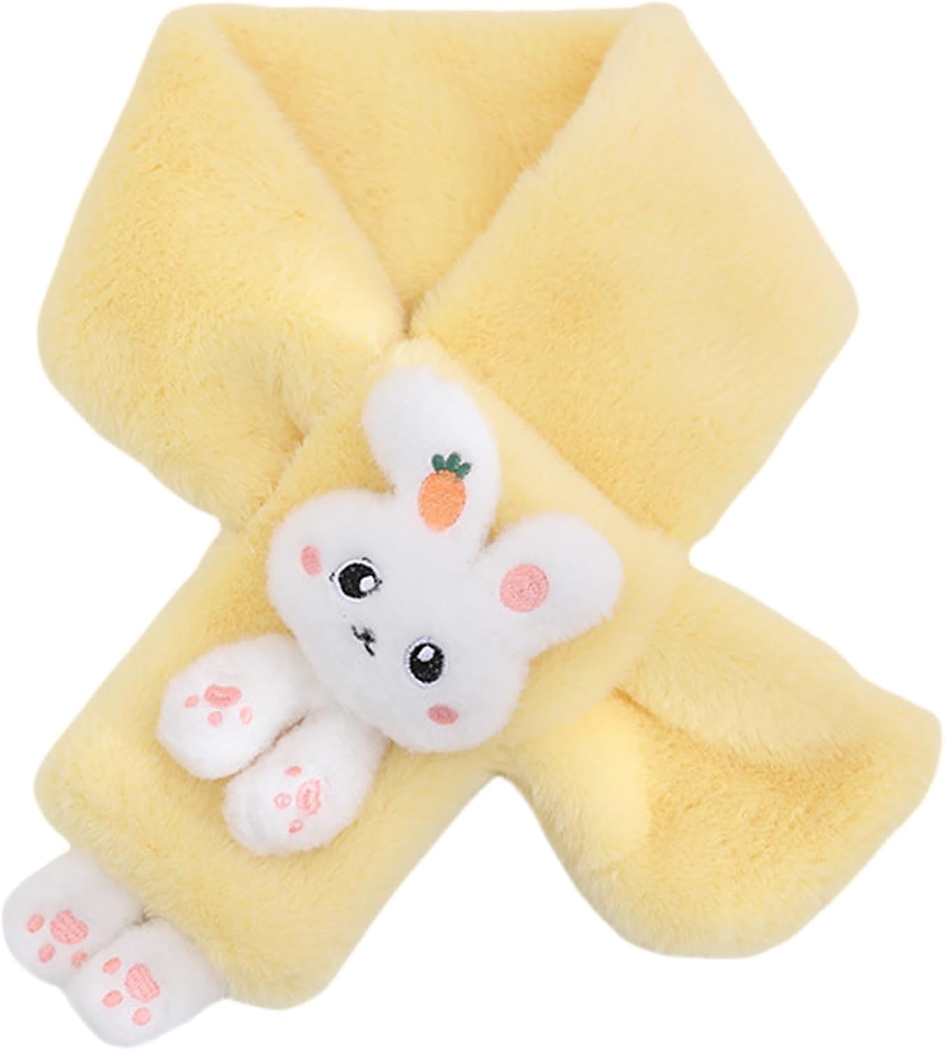 Thick Plush Rabbit Cartoon Scarf For Kids,Children's Scarf with Cross Design,Winter Child…