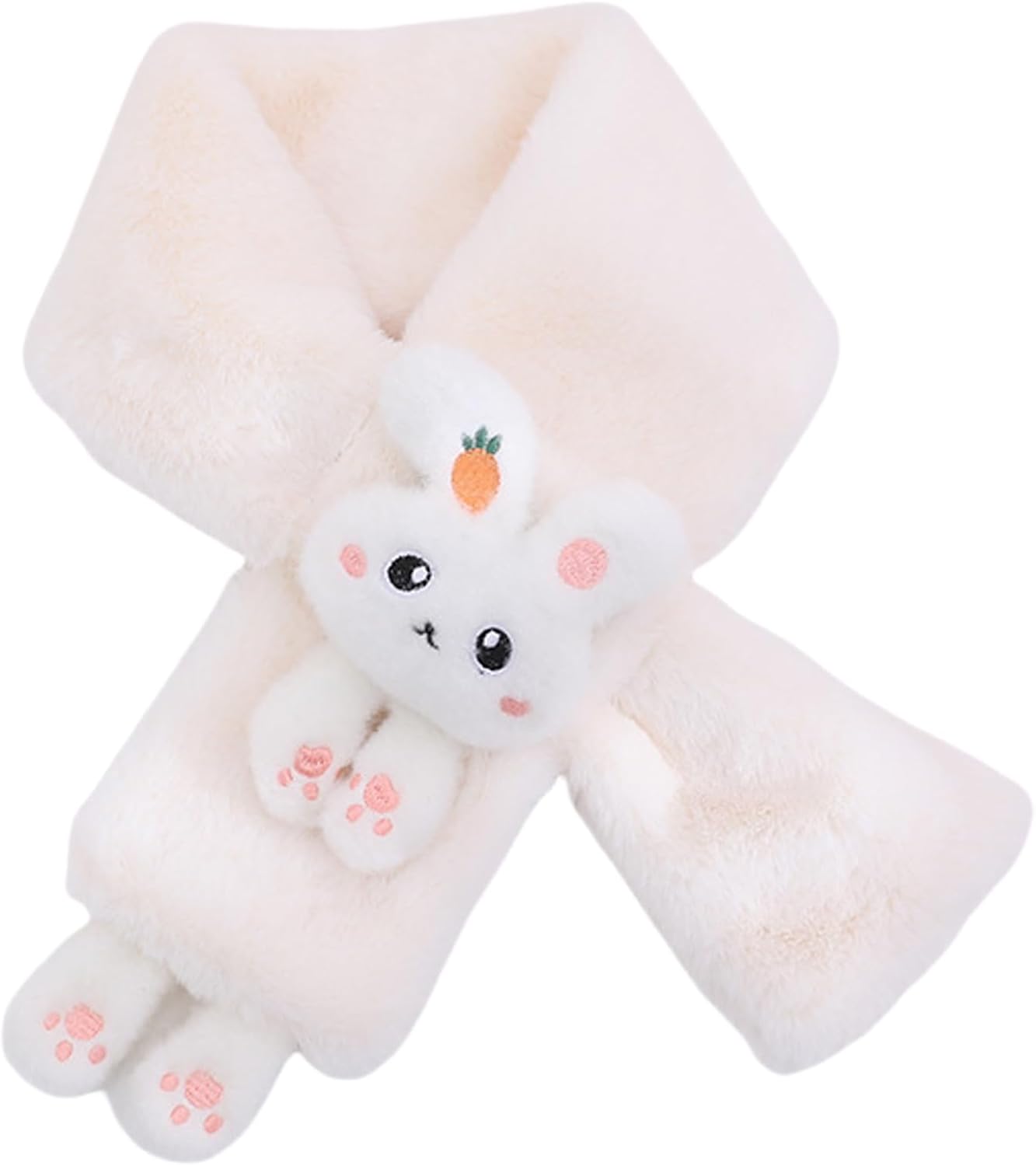 Thick Plush Rabbit Cartoon Scarf For Kids,Children's Scarf with Cross Design,Winter Child…