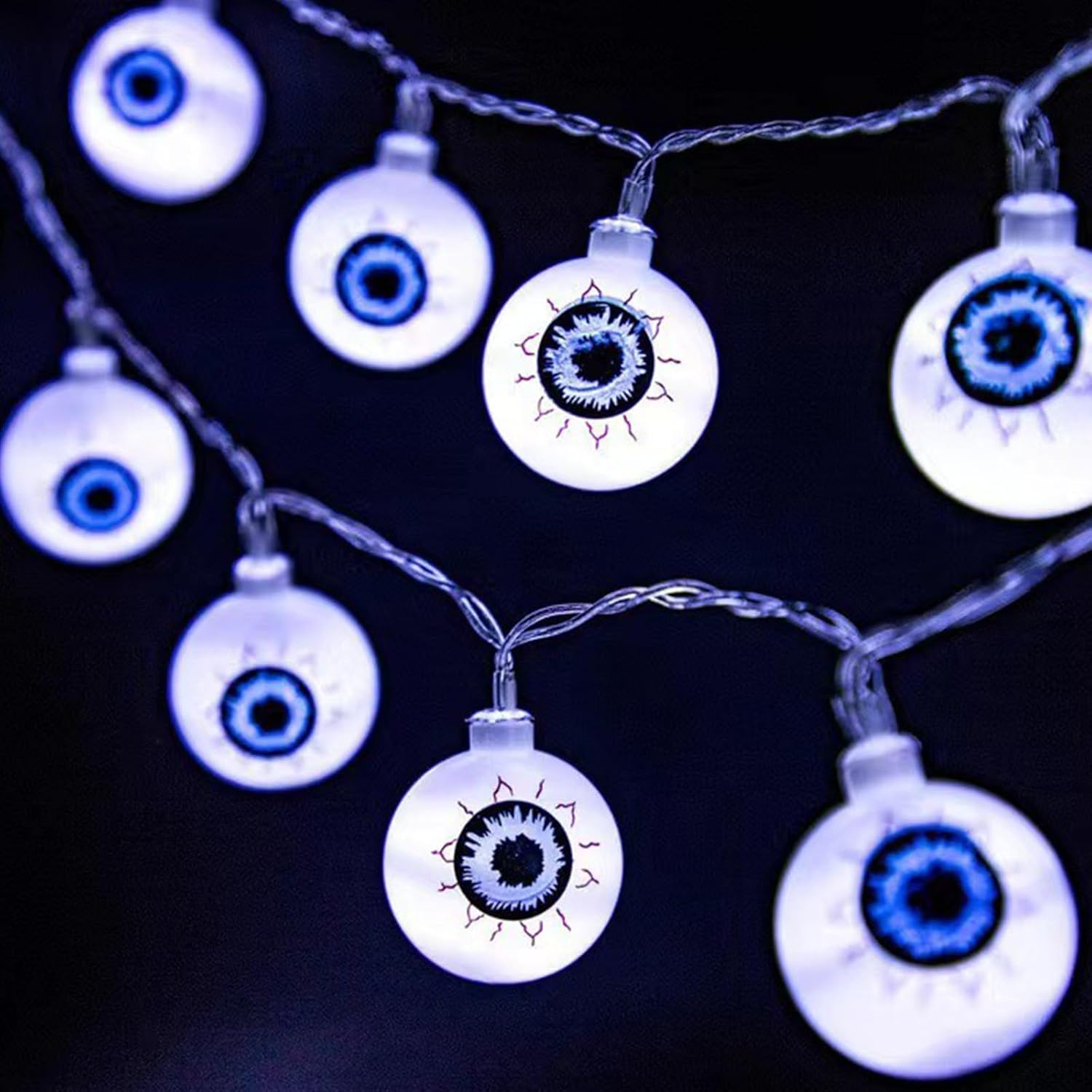 Halloween Eyeball Colourful Light String,1.5M 10 LED,Halloween Decorations String Lights,B…