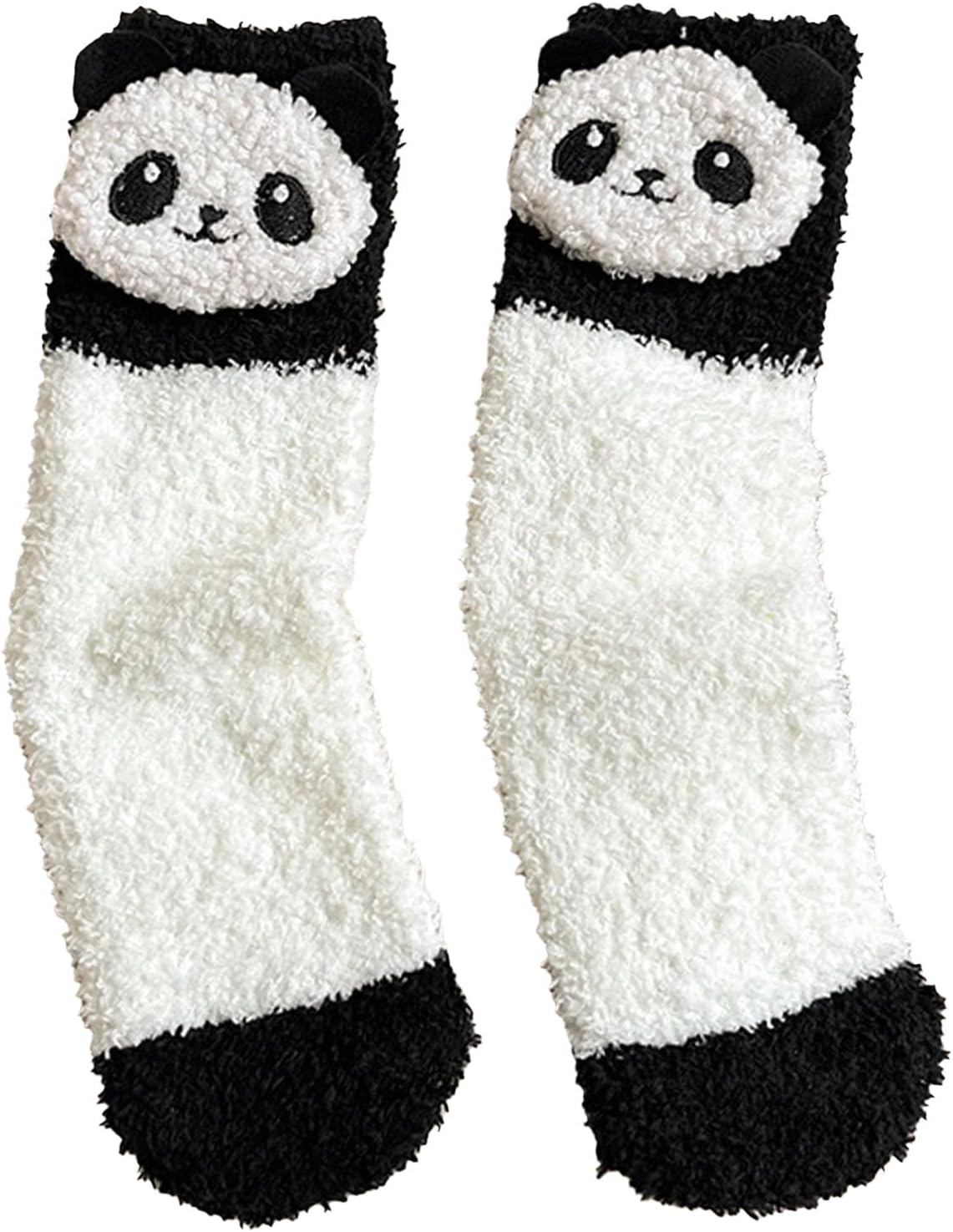 New Winter Fuzzy Animal Slipper Socks,Coral fleece panda white socks,Slipper Socks Women,F…