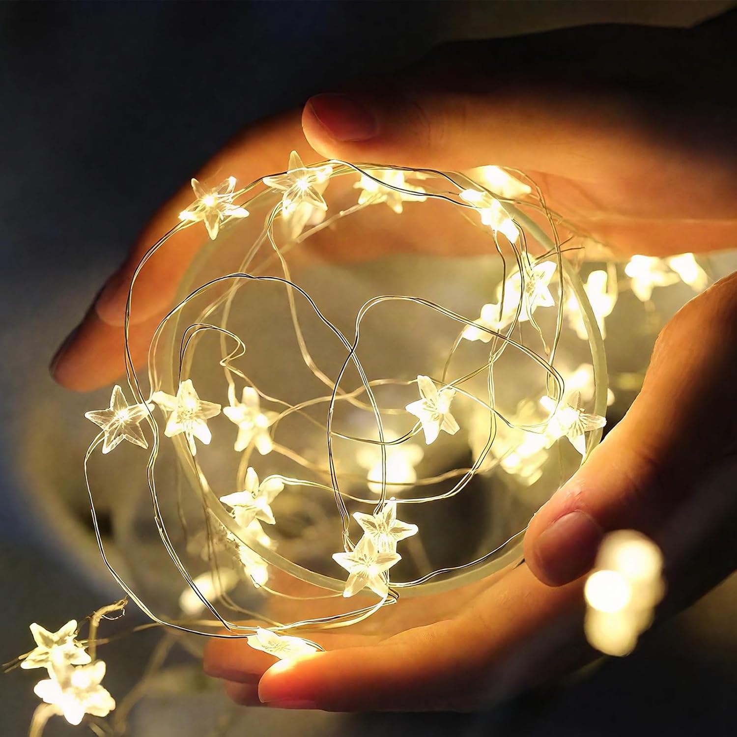 2 m 20 LED Fairy Lights Stars,Fairy Lights for Children's Room,Battery Operated, Five-Poin…