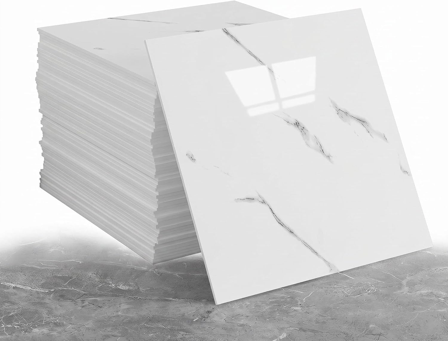 10pcs 30x30cm Self Adhesive Wall Tiles,Refurbished Waterproof Tiles,Stick On Wall Tile Kit…