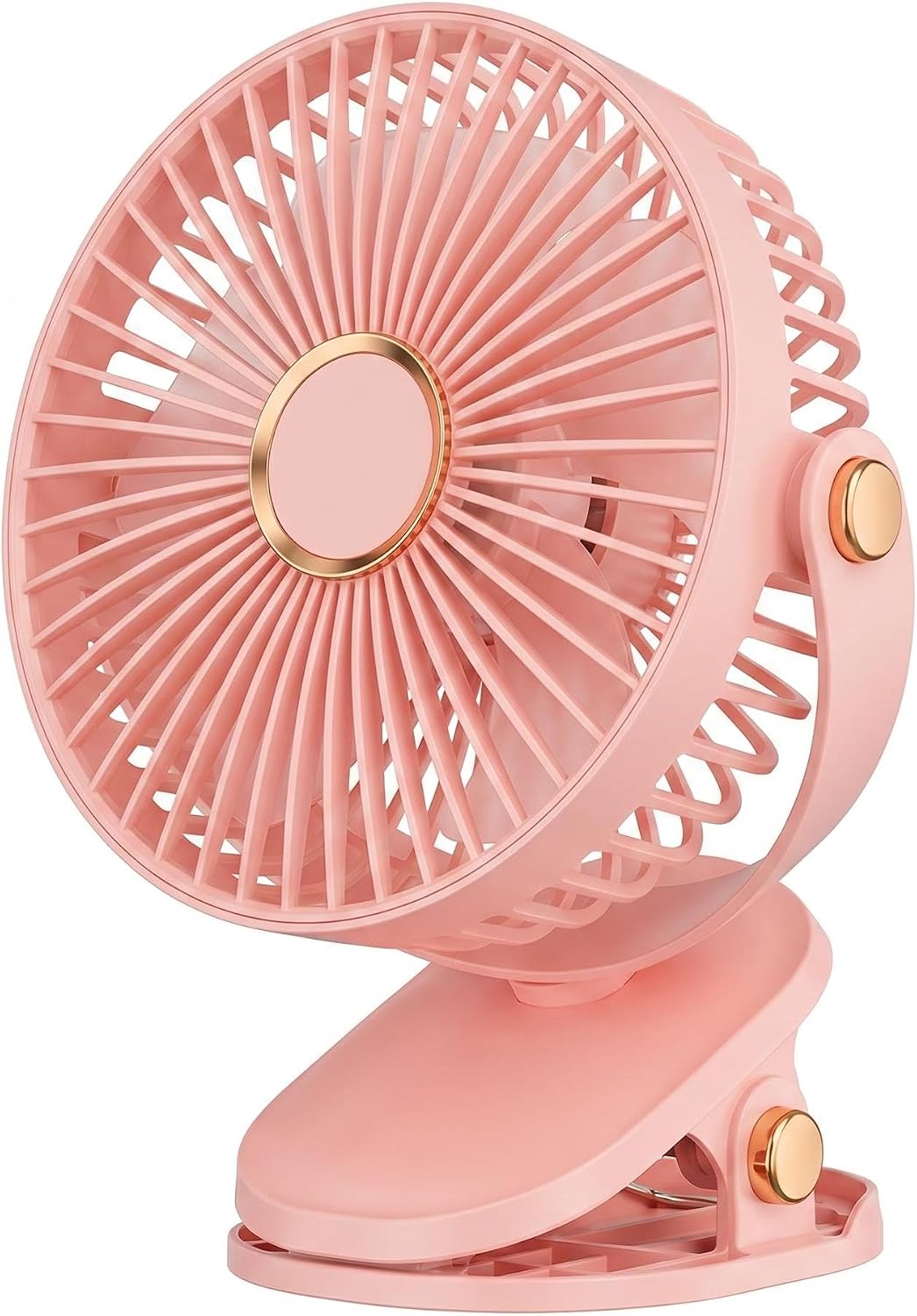 Portable Clip on Fan with LED Lights,Small Powerful USB Desk Fan,6-inch Clip-On Fan with N…