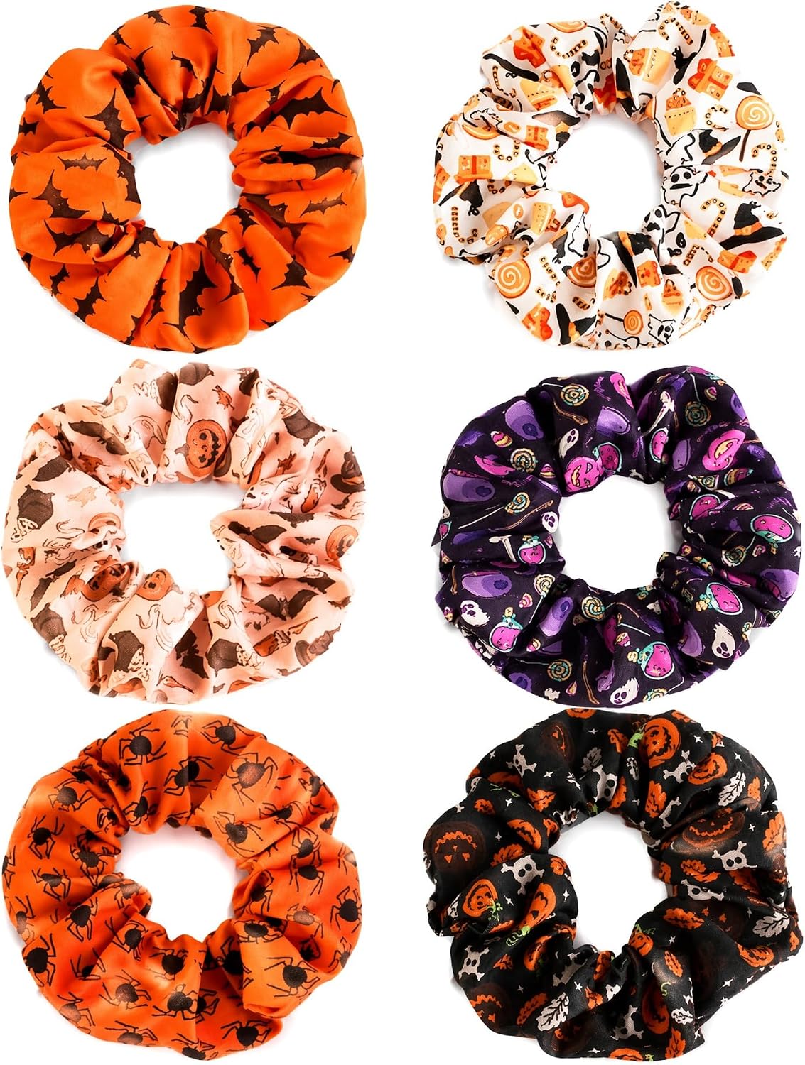 6 PCS Halloween Large Intestine Halloween Hair Scrunchies