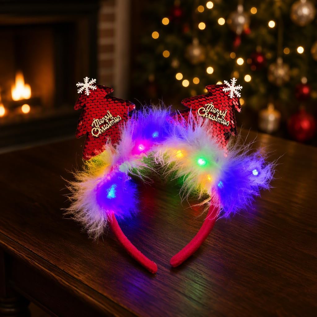 Christmas Five-pointed Star Merry Christmas LED Lights Headband