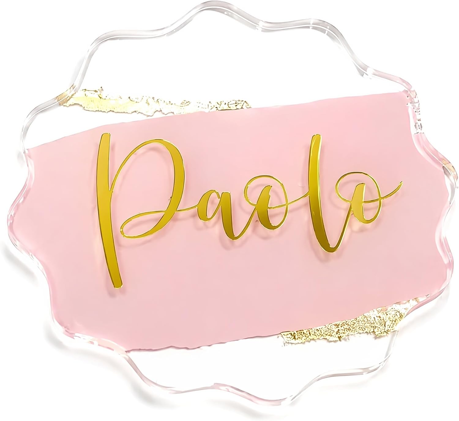 15 PCS Wavy Blank Acrylic Place Cards,Place Names for Table