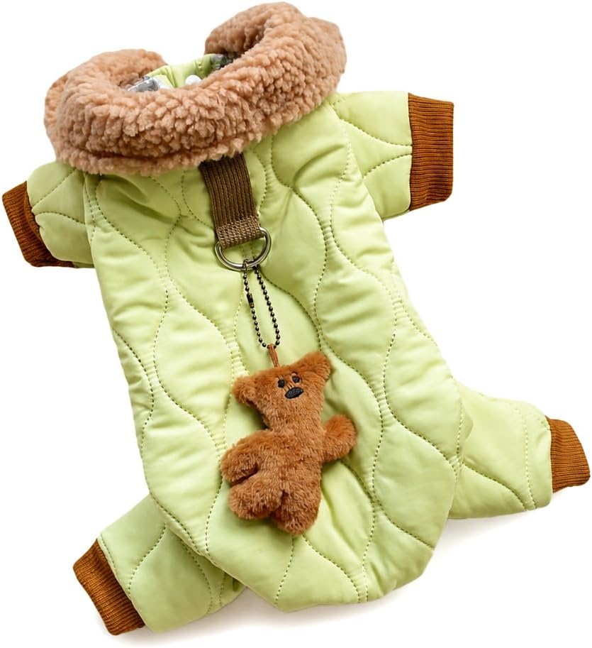 Thick, Warm Winter Dog Coat With Puppy Soft Toy Keyring,M